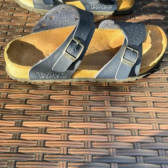 Birkenstock Birkies Navy Blue Sandals - Picture 14 of 16